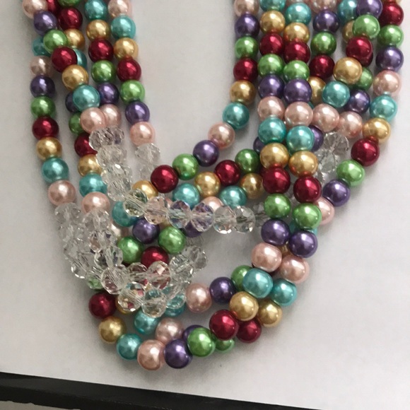 12 STRANDS of MULTI COLORED BEADS & EARRING SET - Picture 3 of 8